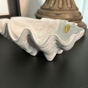 Frankoma Cream Ceramic Shell Dish